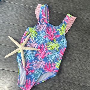 Girls Coral Reef Swimsuit  Sz 4